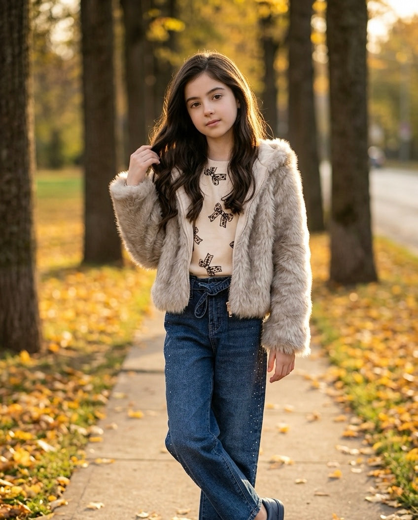 Fluffy jas kids girl