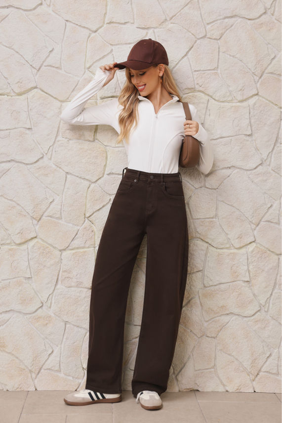 Denim Jeans Brown balloon