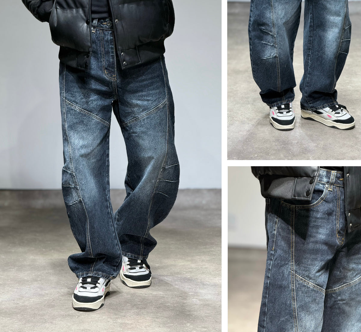 Denim baggy leox
