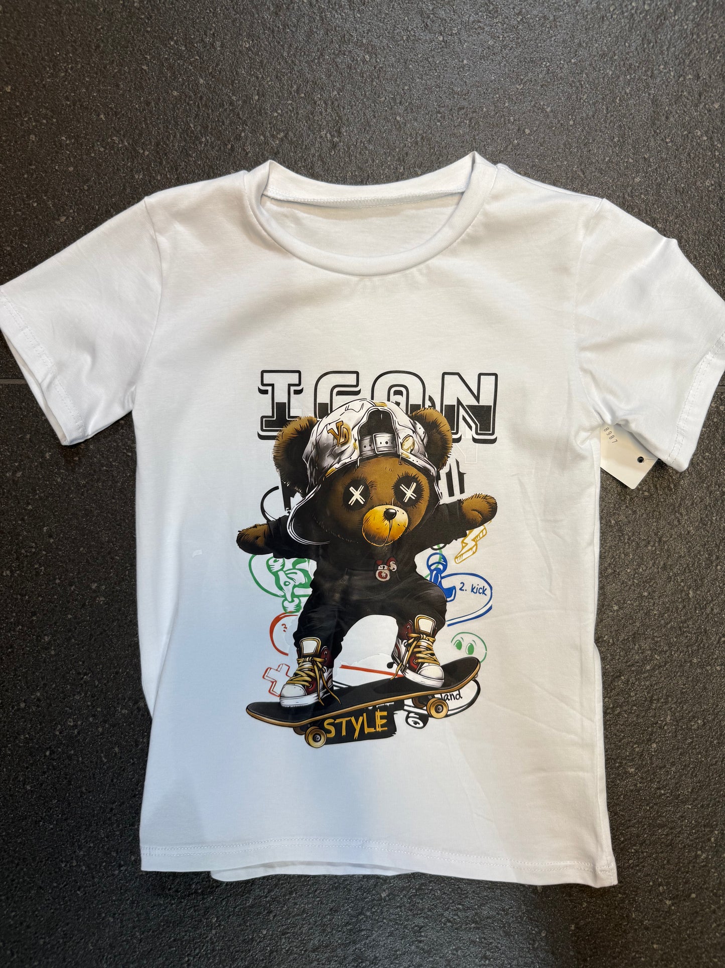 T-Shirt icon bear white