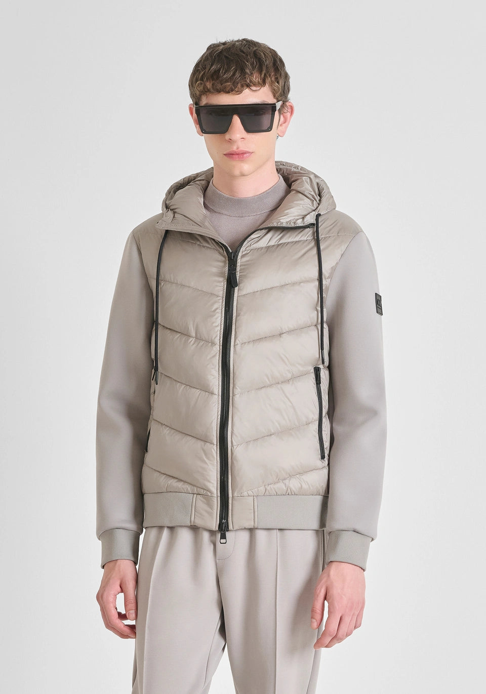 ANTONY MORATO SLIM FIT JACKET WITH SYNTHETIC PADDING AND KNITTED SLEEVES