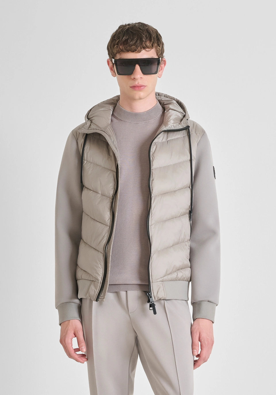 ANTONY MORATO SLIM FIT JACKET WITH SYNTHETIC PADDING AND KNITTED SLEEVES