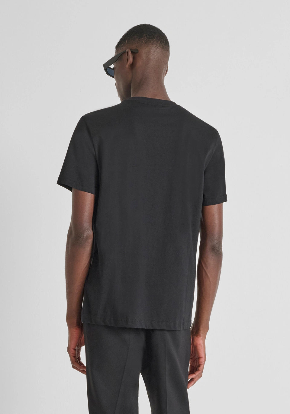 ANTONY MORATO REGULAR FIT COTTON JERSEY T-SHIRT WITH LAMINATED LOGO PRINT