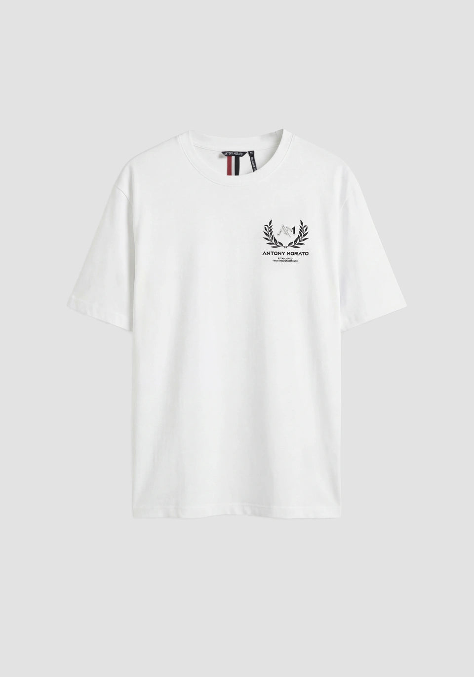 RELAXED-FIT T-SHIRT IN COTTON JERSEY WITH MARBLE-EFFECT PRINT