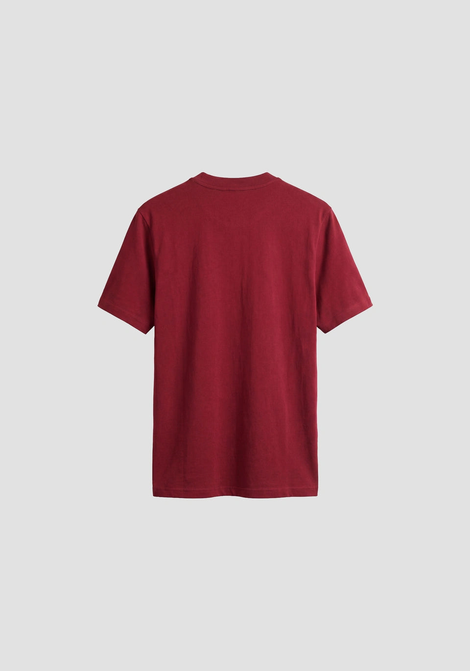 Wine relaxed-fit t-shirt in heavy cotton jersey with metal plate and print on chest