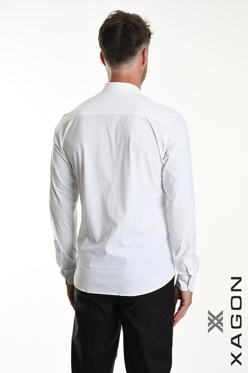 XAGON SHIRT 1AVESPA Technical Bistretch No Iron White FW 25/26