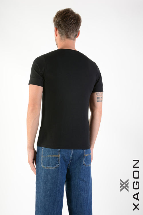 XAGON T-SHIRT 2MD1012 Basic Regular Fit Black FW 25/26