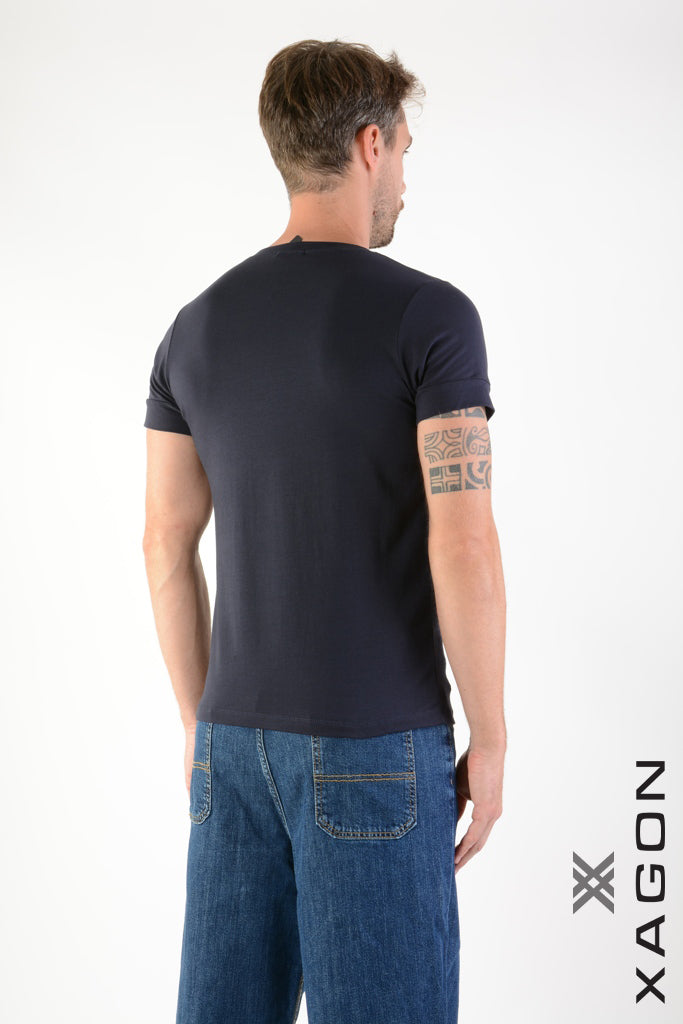 XAGON T-SHIRT 2MD1012 Basic Regular Fit Blue