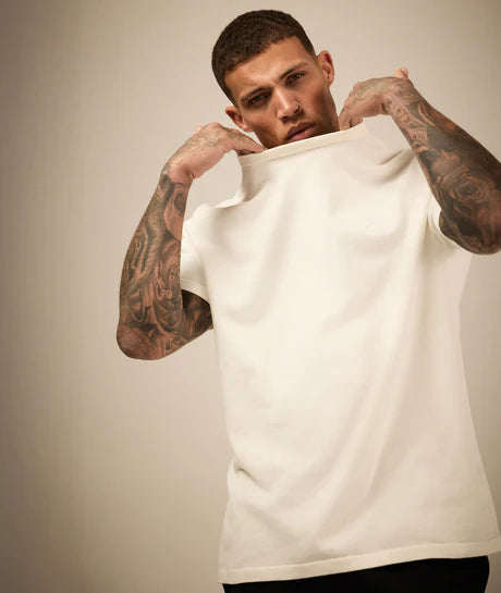 Pure Knitted relaxed t-shirt DISTORTED PEOPLE
