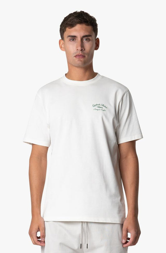 quotrell ATELIER MILANO T-SHIRT | OFF WHITE/GREEN