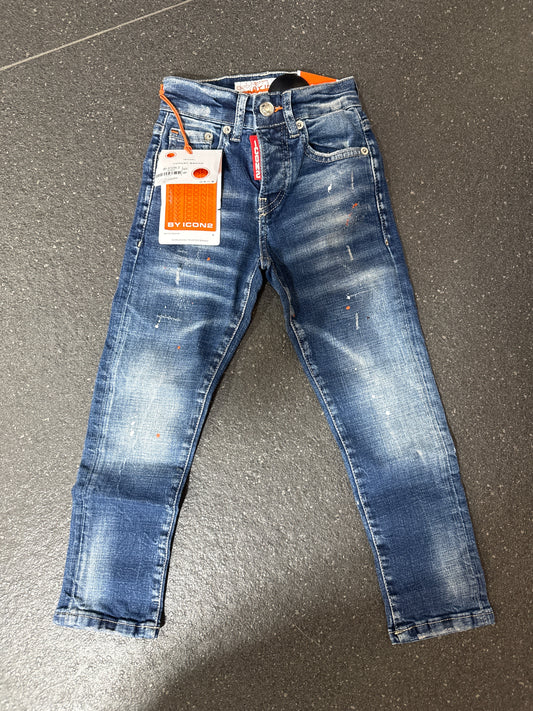 Icon 2 kids blue paint jeans