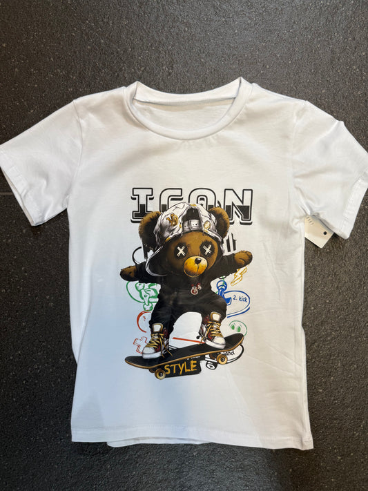 T-Shirt icon bear white