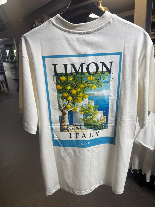 T-SHIRT LIMONCELLO bianco