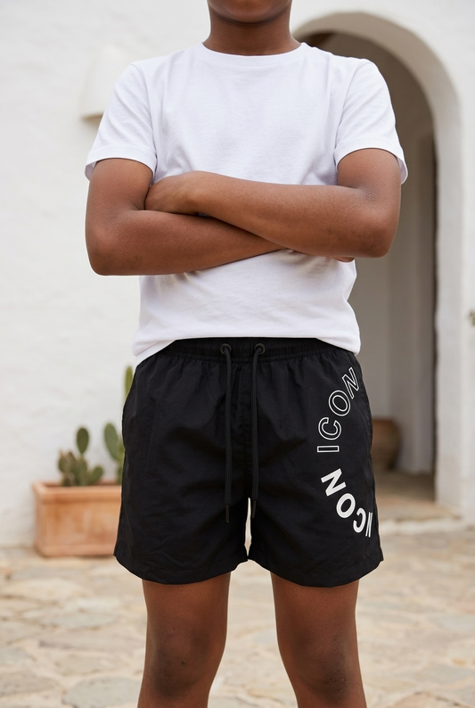 KIDS ZWEMSHORT ICON BLACK