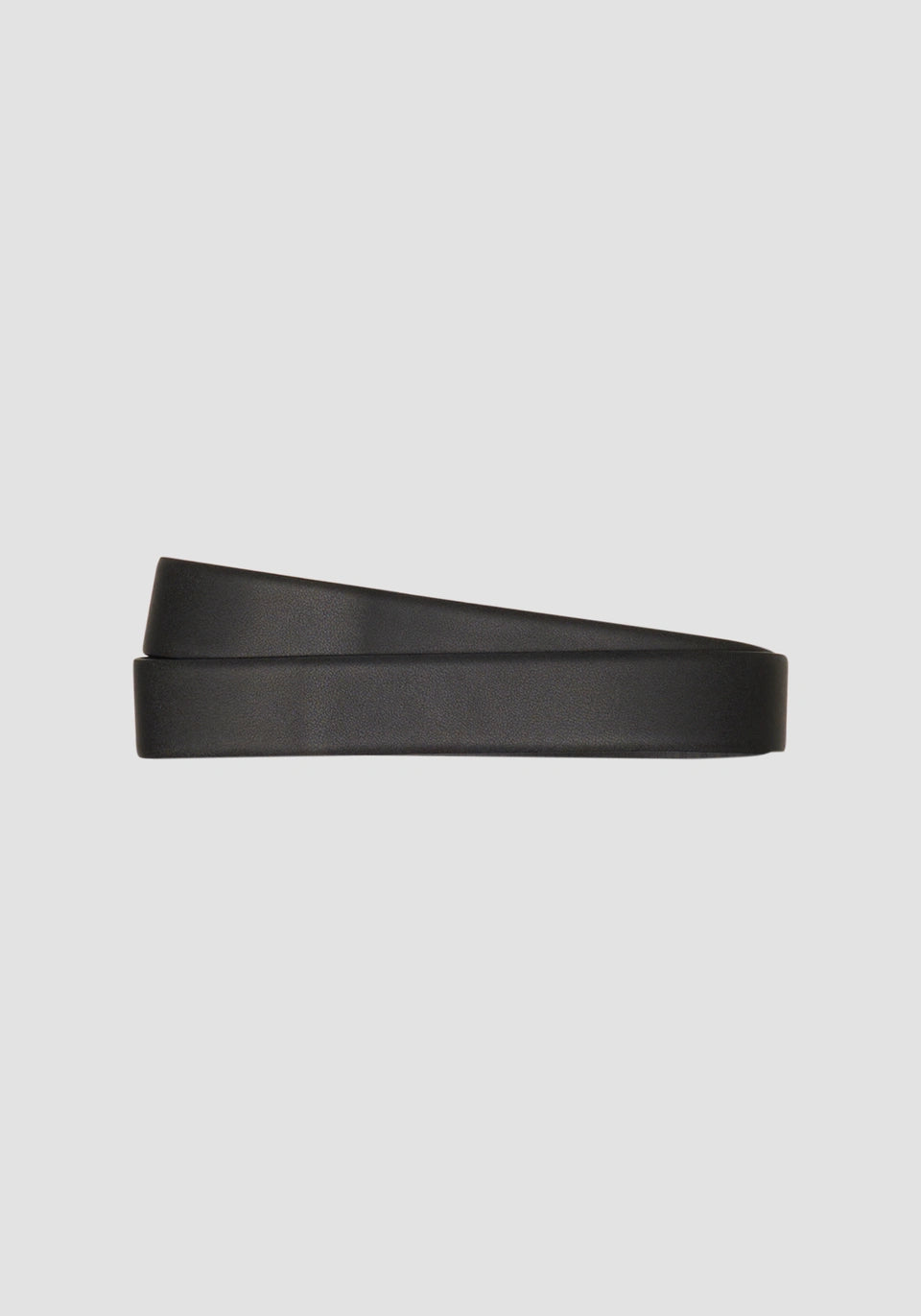 LEATHER BELT WITH RECTANGULAR LOGO PLAQUE
