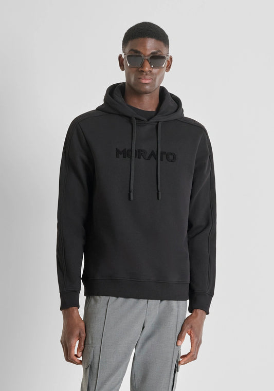ANTONY MORATO RELAXED FIT HOODIE IN COTTON BLEND SUSTAINABLE WITH LOGO