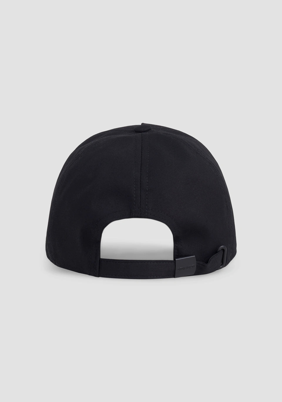 Black baseball cap in cotton with 3D logo plate and adjustable fit