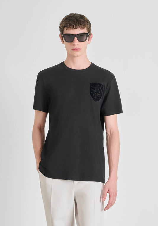 REGULAR FIT COTTON JERSEY T-SHIRT WITH LOGO PRINT