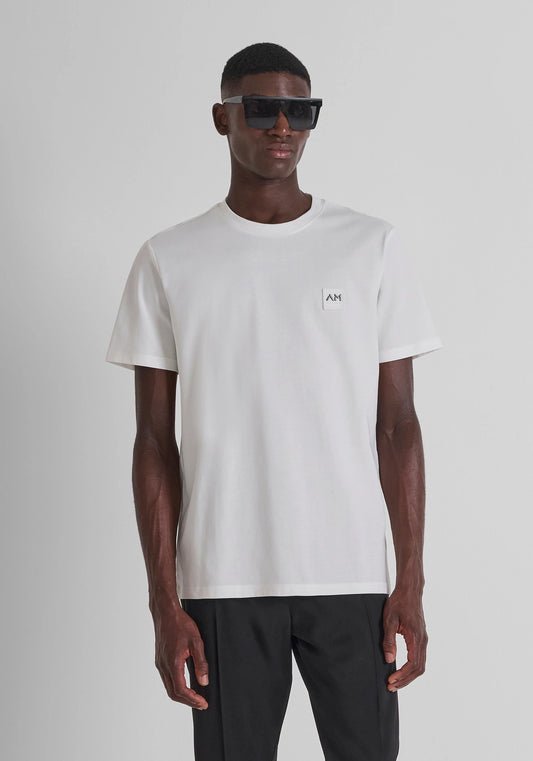 ANTONY MORATO REGULAR FIT COTTON JERSEY T-SHIRT WITH SMALL LOGO PRINT