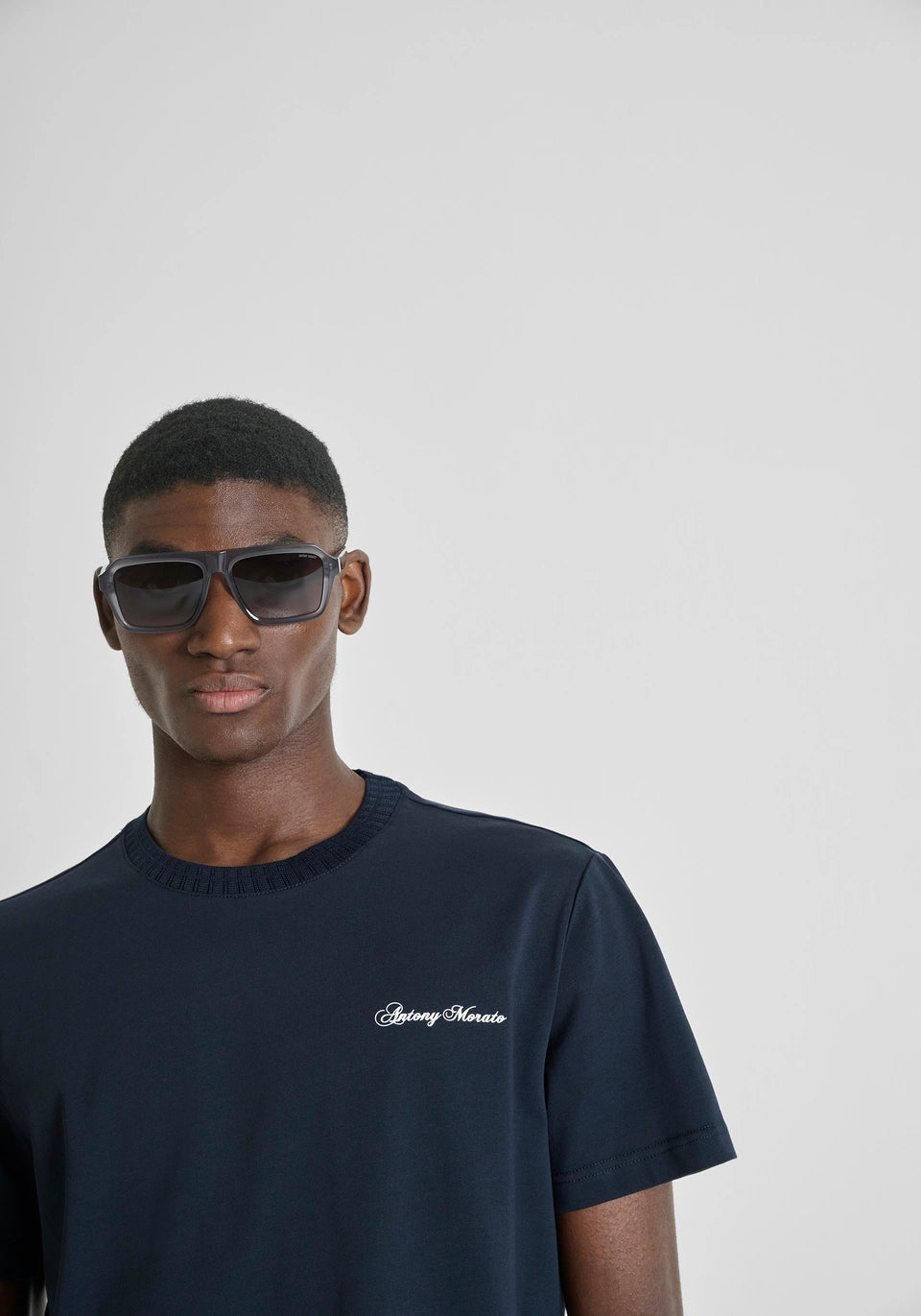 REGULAR-FIT CREWNECK T-SHIRT IN SOFT COTTON JERSEY WITH LOGO