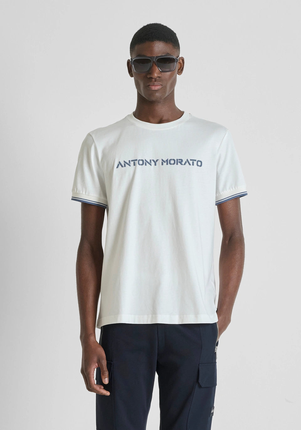 REGULAR-FIT T-SHIRT IN COTTON JERSEY WITH LOGO