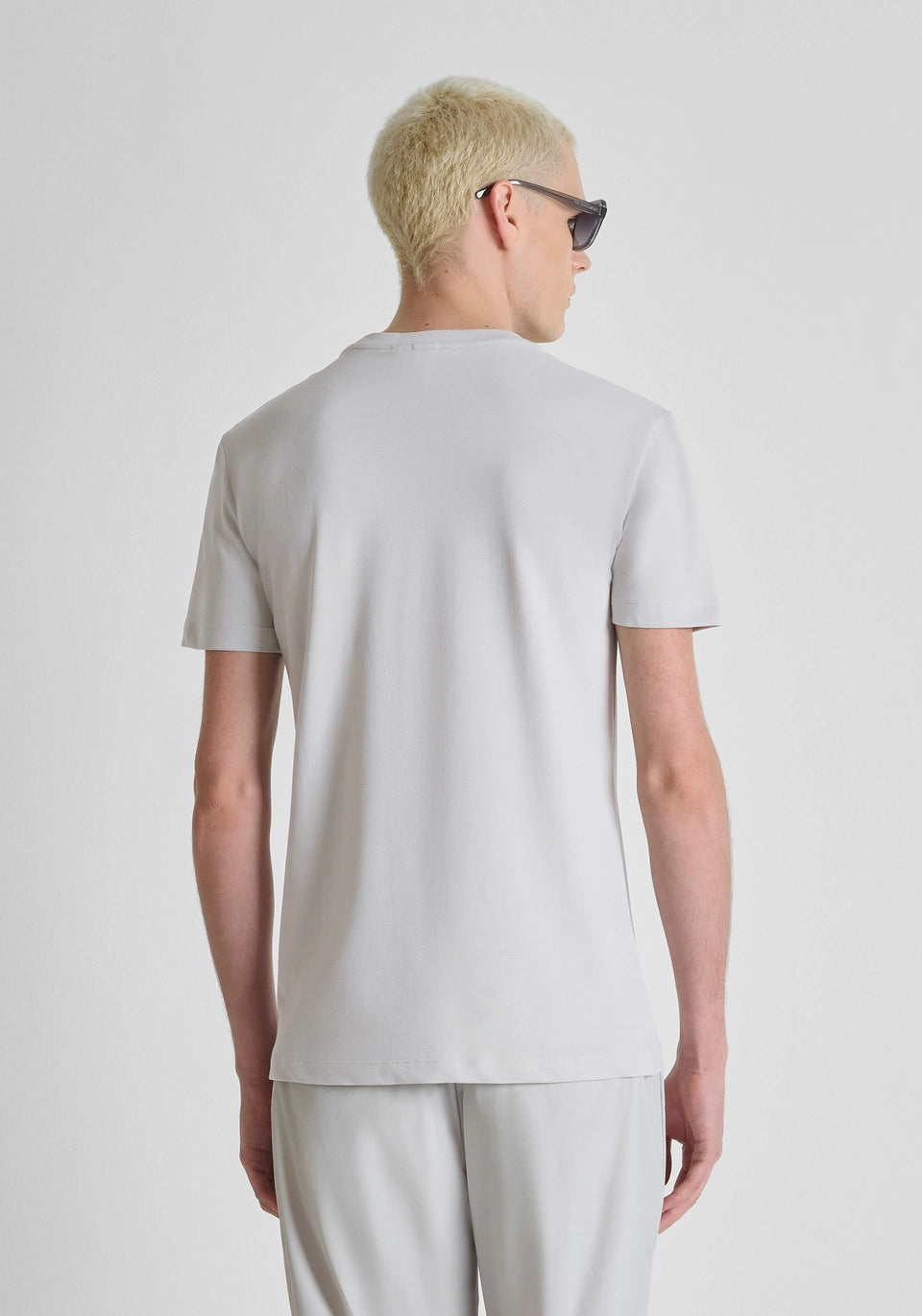 SUPER SLIM-FIT T-SHIRT IN A COTTON BLEND WITH PRINT