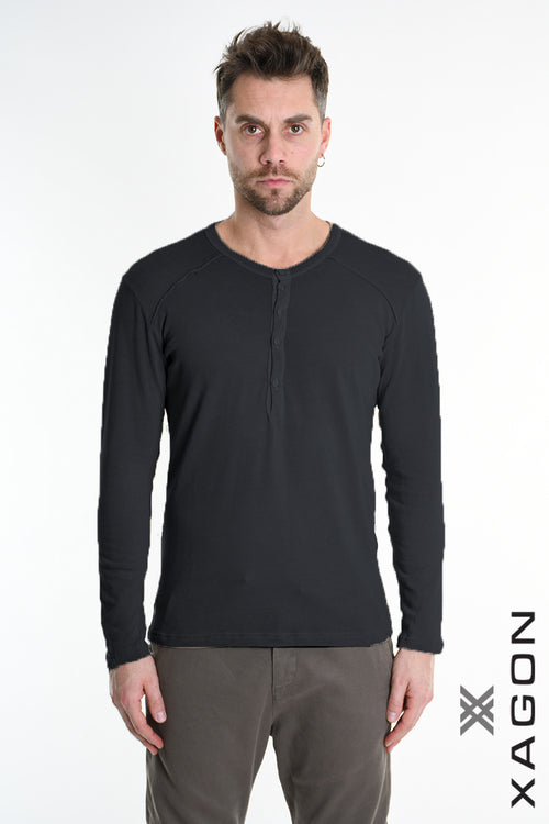 XAGON T-SHIRT Long Sleeve 2JX2660 Regular Fit Black
