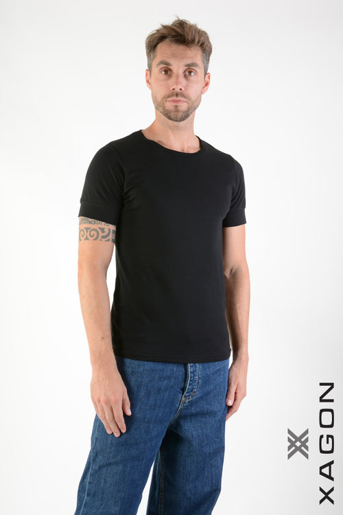 XAGON T-SHIRT 2MD1012 Basic Regular Fit Black FW 25/26