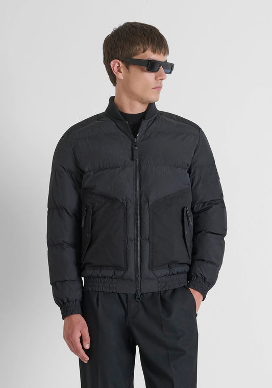 ANTONY MORATO REGULAR FIT DOWN JACKET WITH DUPONT SORONA ECO-PADDING AND CONTRASTING POCKETS