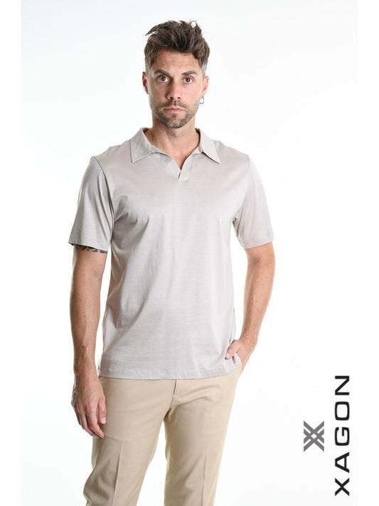 POLO Regular Fit Modal & Cotton Stretch Beige
