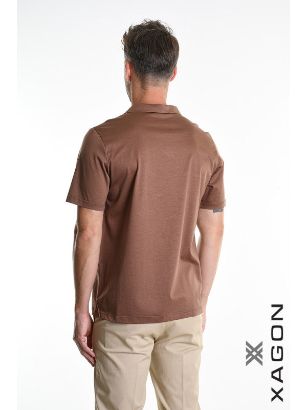 POLO Regular Fit Modal & Cotton Stretch Brown